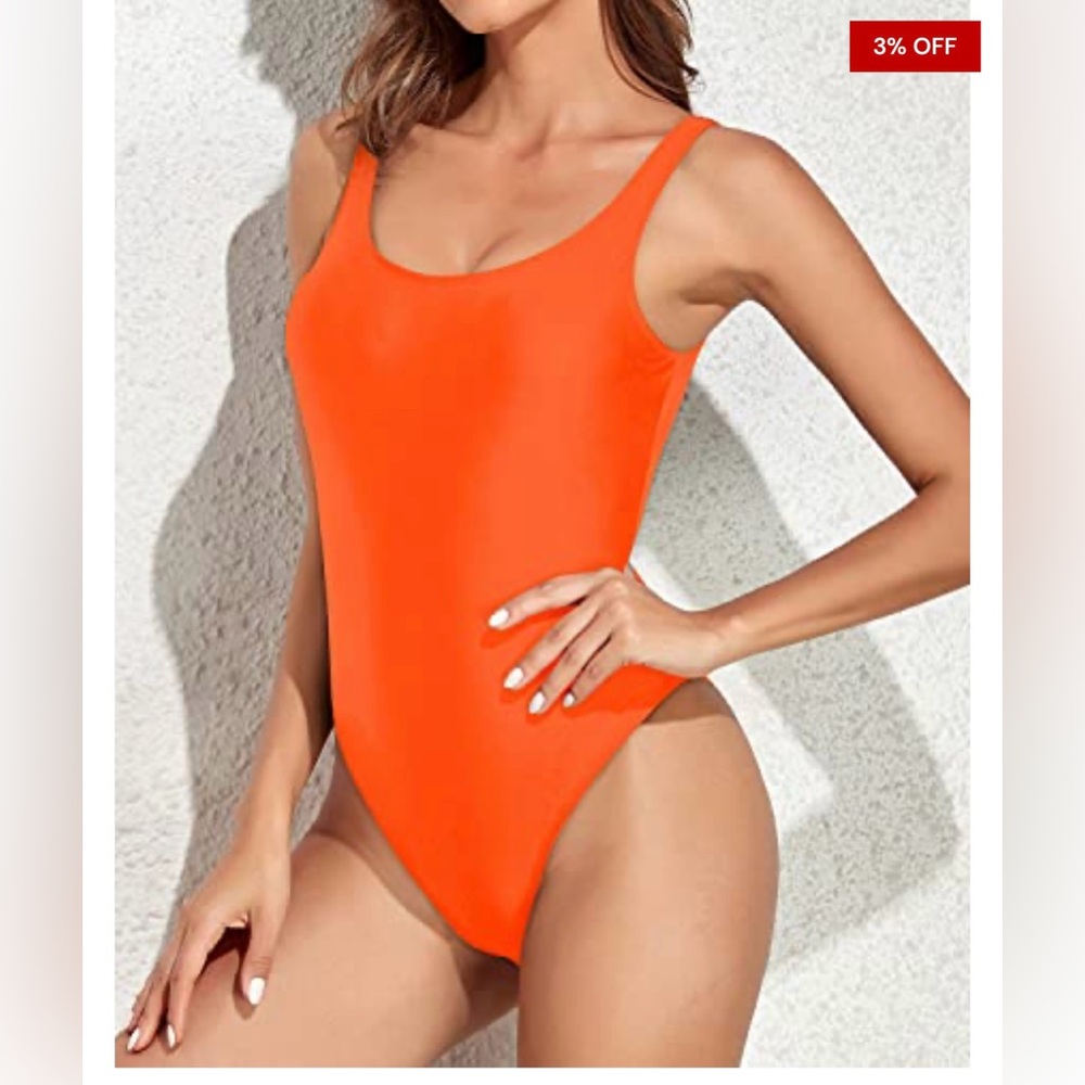 🌴Orange one piece swimsuit